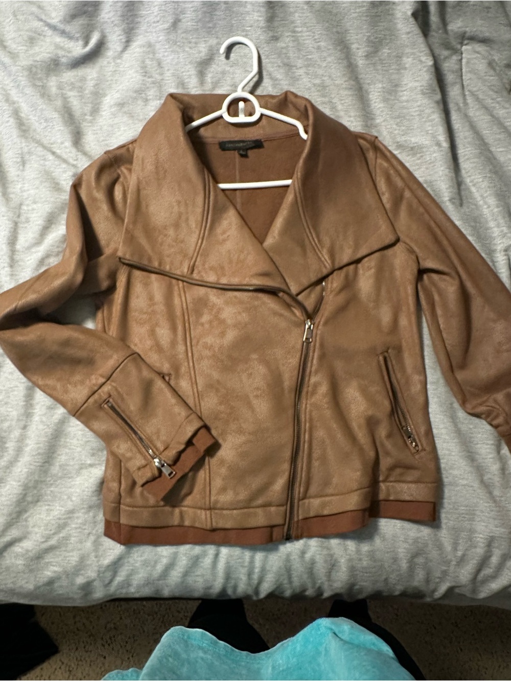 Brown Women's Moto-Style Jacket - Brand Unspecified